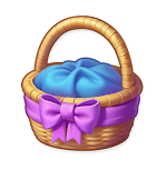Springtime basket with bow